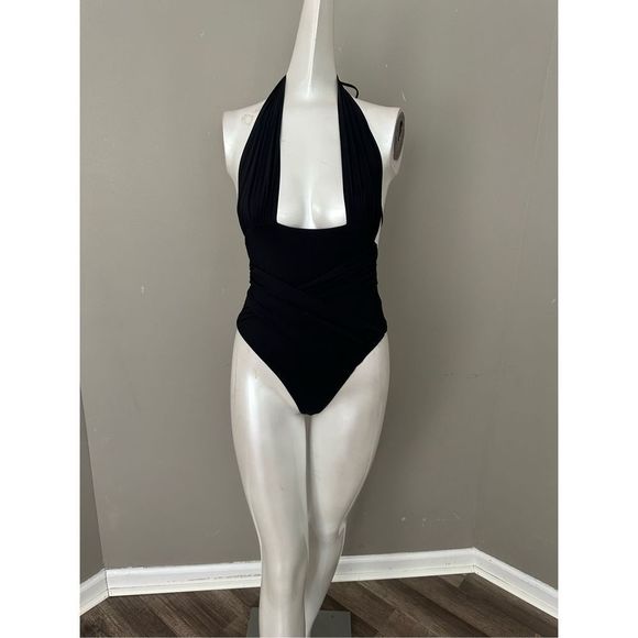 NENSI DOJAKA CROSSED FONT ONE PIECE SWIMSUIT WITH OPEN BACK XS $497 - Picture 6 of 11